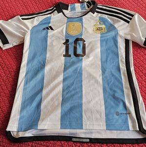 Adidas Youth Authentic Argentina Messi Jersey